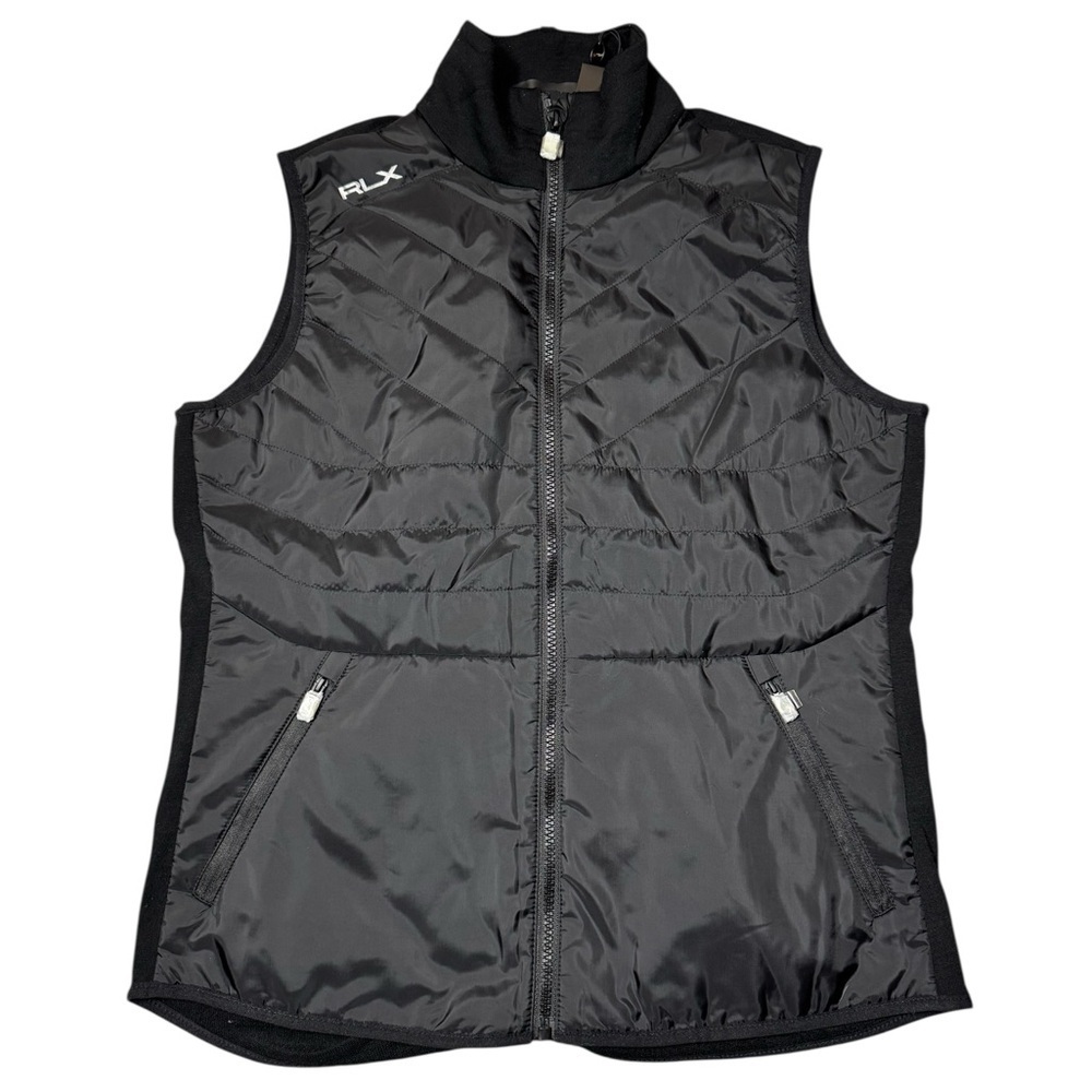 NWT New $198 Ralph Lauren RLX Quilted Wool Black Gilet Vest Size S